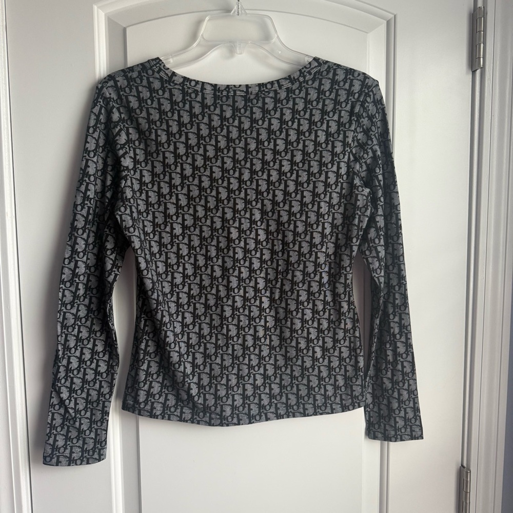 Dior Black and White Fitted Long Sleeve Top Size 44 NWT - Picture 5 of 6